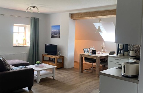 Brookmerland Apartment | Apartment 'Landhaus Alte Welt Nordseeküste 2' with Private Terrace and Wi-Fi