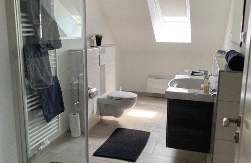 Brookmerland Apartment | Apartment 'Landhaus Alte Welt Nordseeküste 2' with Private Terrace and Wi-Fi