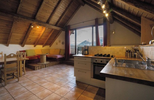 Albiez-le-Vieux Apartment | Apartment 'Les Combles' with Mountain View, Private Terrace and Wi-Fi