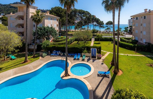 Canyamel Apartment | Apartment 'Oro Del Mar IV 02' with Shared Pool, Shared Garden and Wi-Fi