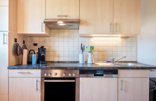Schonach im Schwarzwald Apartment | Apartment 'Panoramablick, 85qm' with Shared Terrace, Shared Garden and Wi-Fi