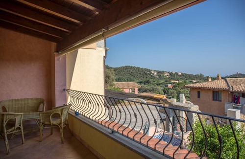 Chia Apartment | Apartment "Sobìa Pitticca" close to the Beach with Sea View, Pool, Terrace & Garden