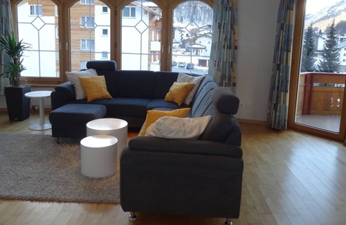 Saas Almagell Apartment | Apartment with balconies in all directions and views of the mountain world