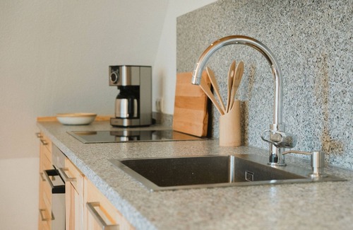 Bad Steben Apartment | Apartment with eat-in kitchen and balcony
