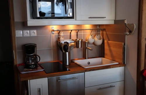 Le Corbier Apartment | App. 4 pers. Charming. View slopes. Ski-to-door departure. Holiday vouchers OK