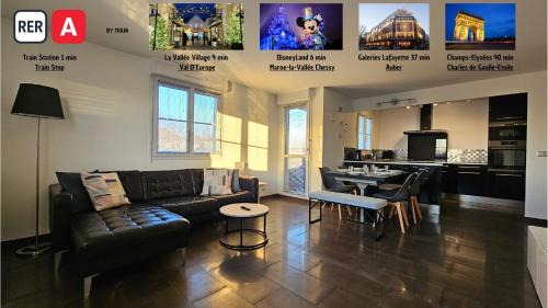 Bussy-Saint-Georges Apartment | Appart 3 chambres-Gare 1 min-Disneyland Paris 6 min