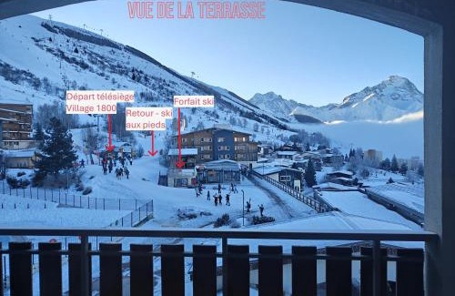 Mont-de-Lans Apartment | Appart au pied des pistes avec superbe vue