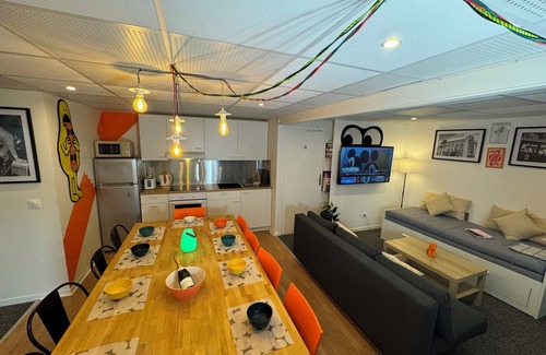 Quartier de la Goutte-d'Or Apartment | Appartement Éclectique Près de Montmartre à Paris - Idéal Famille et Groupe