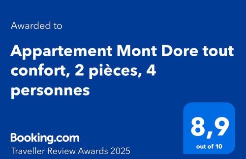Mont-Dore Apartment | Appartement Mont Dore tout confort, 2 pièces, 4 personnes