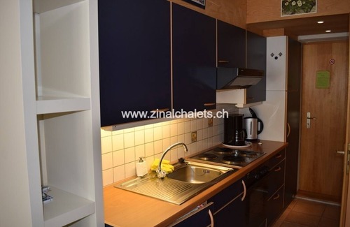 Zinal Apartment | Appartment in a building in Zinal - 2 beds in the living room - kitchen - 1 shower/WC - TV broadcast