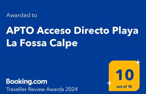 Calpe Apartment | APTO Acceso Directo Playa La Fossa Calpe