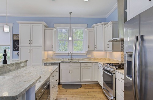Crystal Beach House | Aqua Waters - Newly Updated Vacation Home with Golf Cart, Private Pool + Cabana!