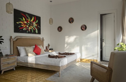 Assagao Villa | Artistic, Scandinavian designed Family-Friendly Garden Villa in rustic Assagao