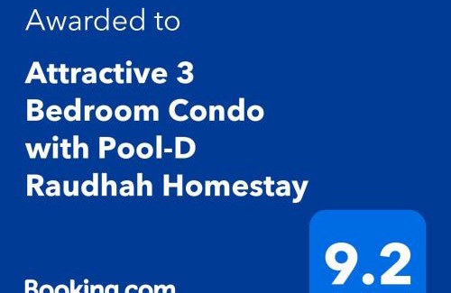 Kajang Apartment | Attractive 3 Bedroom Condo with Pool-D Raudhah Homestay
