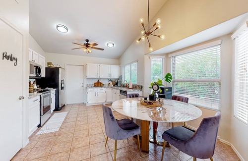 Arrowhead Ranch House | Attractive home with private pool, covered patio, firepit, AC, & private W/D