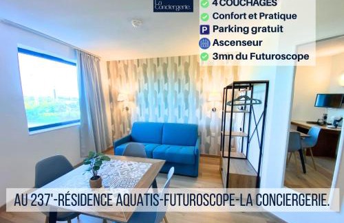 Chasseneuil-du-Poitou Apartment | AU 237'- Résidence Aquatis - Futuroscope - La Conciergerie.