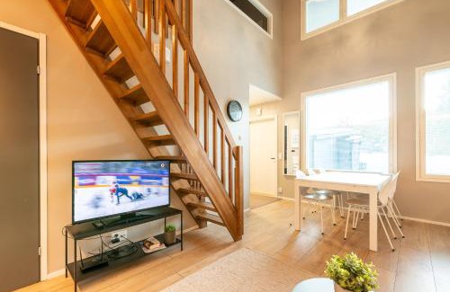 Syote Apartment | Aurinkorinne - Modern 2BD & Loft, free wifi & sauna