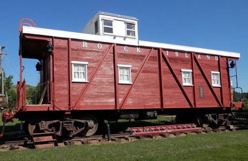 Sturgis Cabin | Authentic Wooden Rock Island Railroad Caboose