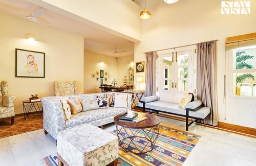 Udaipur Villa | Avaanti Boutique Homestay by StayVista, boasting Bohemian decor and a prime city center location for a uniquely stylish stay