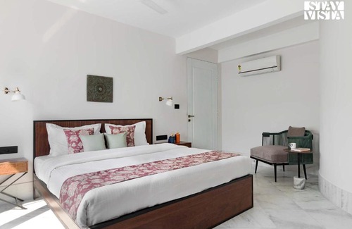 Udaipur Villa | Avaanti Boutique Homestay by StayVista, boasting Bohemian decor and a prime city center location for a uniquely stylish stay