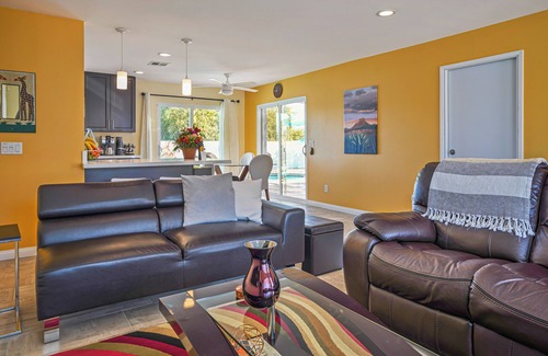Palm Springs House | Azahara, a Desert Retreat: 50' Saltwater Pool - Spa - BBQ - Mountain Views