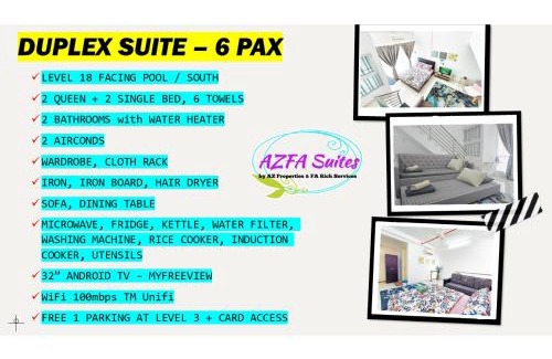 Bandar Baru Bangi House | AZFA Duplex Suite at De Centrum Putrajaya Bangi FREE WIFI