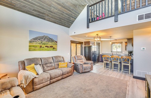 Sturgis Cottage | Balcony & Views: Sturgis 'twin Peaks' Cabin