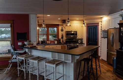 Baldwin House | Baldwin, MI beach front home on Big Star Lake, 3bed/3bath+bunks sleeps 14