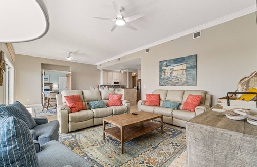 Pensacola Beach Condo | Bayfront penthouse with huge balcony, stunning beach/harbor views & pool