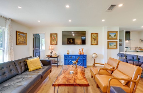 Johnson City House | BBQ Ready + Fire Pit: Chic Johnson City Home