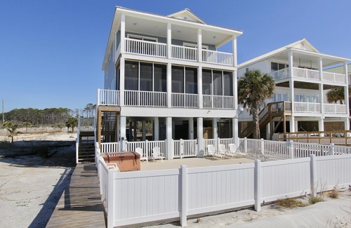Cape San Blas House | Beach Blessing (gulf front, private pool, hot tub)