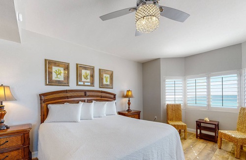 Panama City Beach Condo | Beach-chic corner condo with gorgeous Gulf views, pools, hot tub & game room
