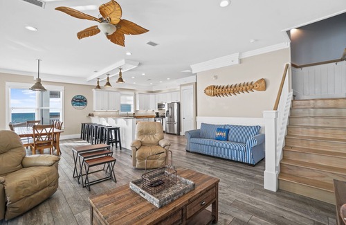 West Panama City Beach House | Beach House Sweet n Salty Beachfront, Priv Pool, Slps 22, Free Round Golf Daily