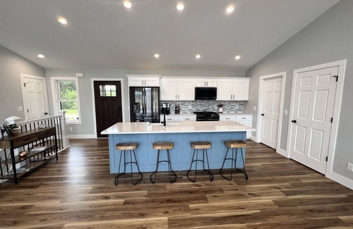 New Lisbon House | Beach Lake Retreat with Private Lake and Hot Tub