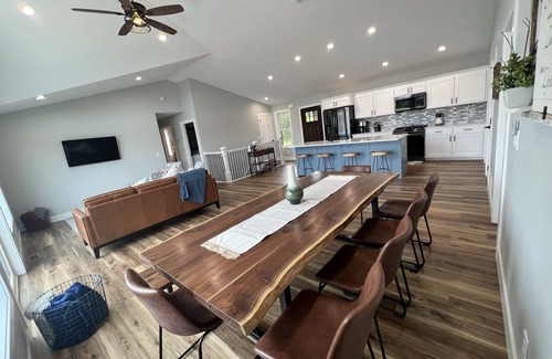 New Lisbon House | Beach Lake Retreat with Private Lake and Hot Tub