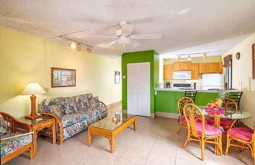 Historic Kailua Village Apartment | Beach/Ocean View Condo 🐬 Great Value, Walking Distance to Beach🏝️ and Town👣 Kona Reef B21