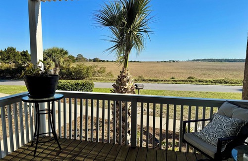 Oceanmarsh Subdivision Condo | Beach Thyme! Marsh Views Short Walk to Beach and Pools - Double Decks