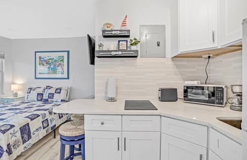 North Redington Beach Condo | Beachfront studio with grilling area & shuffleboard - steps to sand