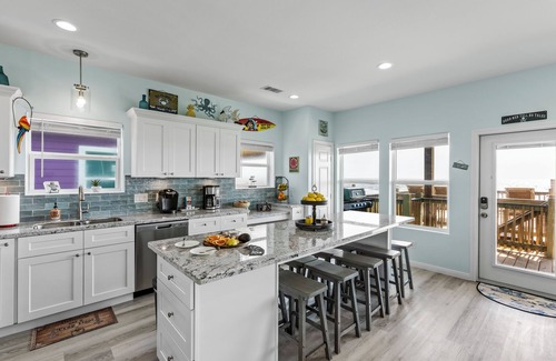 Caplen House | Beachfront 10BR Escape | 2 Homes, Decks & Game Room