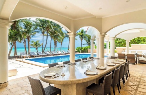 Soliman Bay Villa | Beachfront 10BR Hacienda Caracol w/Chef & Pool