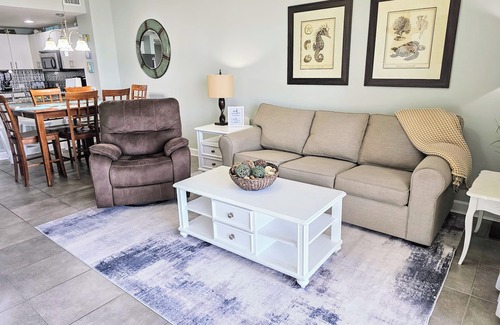 Panama City Beach Condo | BEACHFRONT 4th Floor RENOVATED 2 BR/2 BA Condo Sleeps 8! Full size bed vs bunks!
