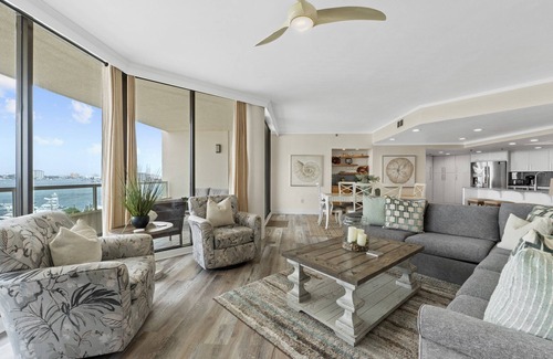 Holiday Isle Condo | Beachfront at Destin Harbor's East Pass! Epic Views, Pool, Private Beach!