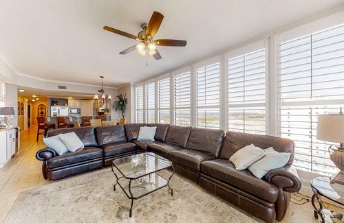 Gulf Shores Condo | Beachfront condo with pool, hot tub, balcony, fitness room & amazing corner view