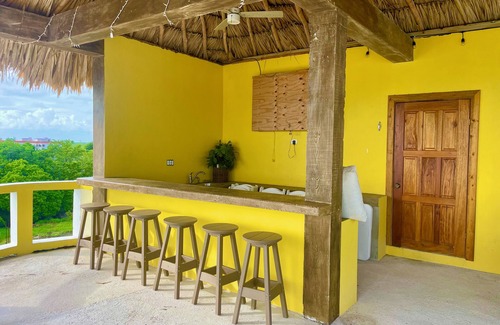 San Pedro Villa | Beachfront Home Events Celebrations Groups @ 8BR Private Beach, Palapa Pool Pier