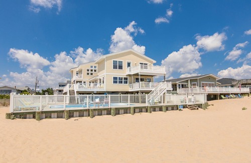 Sandbridge House | Beachfront house featuring private hot tub & pool, WiFi, private W/D, AC