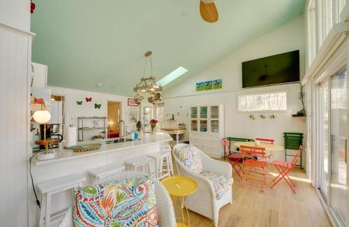 Muskegon House | Beachfront Lake Michigan Cottage Fire Pit and Deck