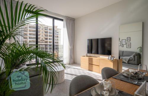 Al Hamra Village Apartment | Beachfront Luxury 1BR Sea View