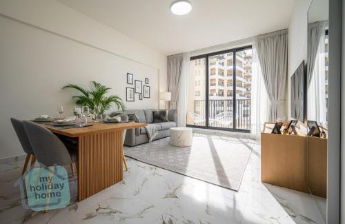 Al Hamra Village Apartment | Beachfront Luxury 1BR Sea View