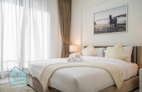 Al Hamra Village Apartment | Beachfront Luxury 1BR Sea View