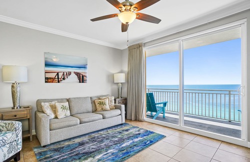 West Panama City Beach Condo | Beachfront - Private Beach, Gulf Front Pools, Waterpark, Lazy River, Fam Fav